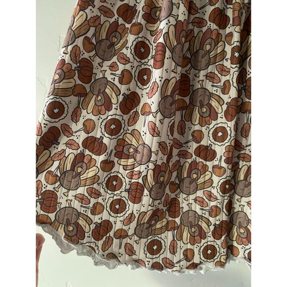 Aubs Seams Stressed Size 3t Turkey Thanksgiving Tunic/Dress - Picture 7 of 7